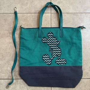 Disney Parks Walt Disney World Mickey Mouse Large Cotton Canvas Tote Bag